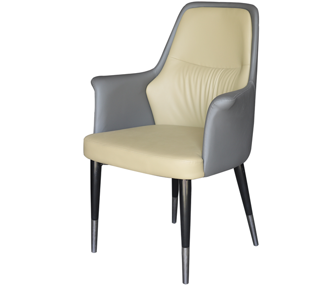 西餐（cān）廳現代簡約金屬（shǔ）扶手餐椅