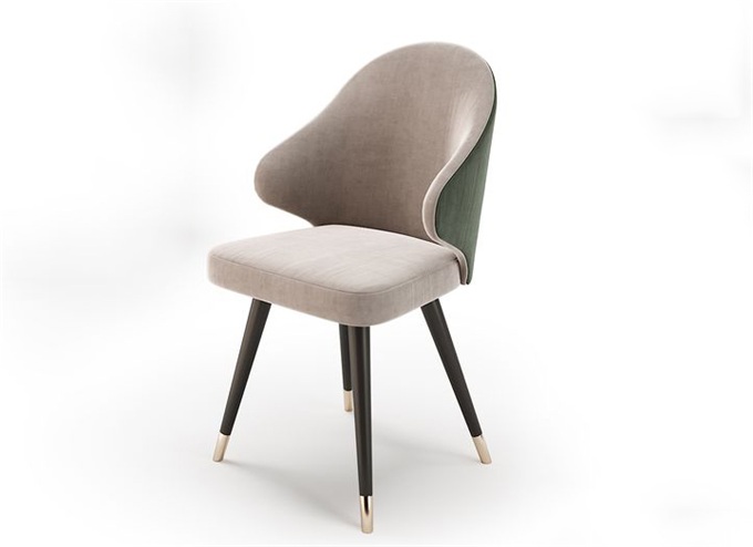 北歐餐椅（yǐ）休（xiū）閑布藝時尚靠背（bèi）椅