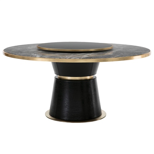 西餐廳高端不鏽鋼天然大理石餐桌