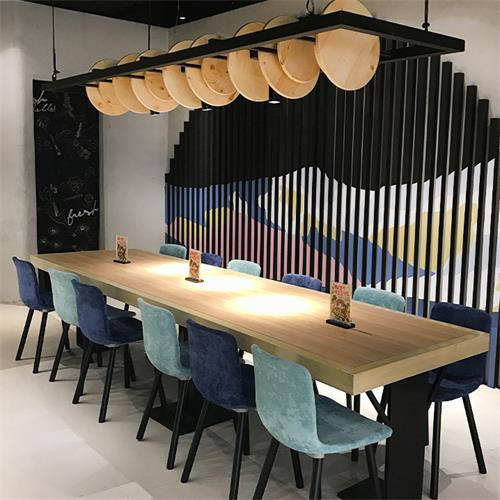 多人位（wèi）肯德基麥當勞快餐廳實木桌椅