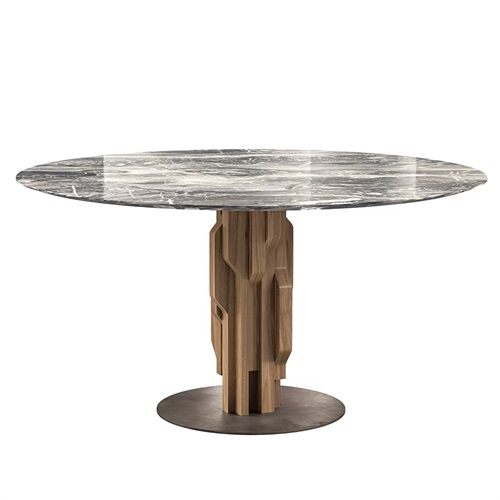 米其林西餐廳時尚不鏽（xiù）鋼大理石餐桌