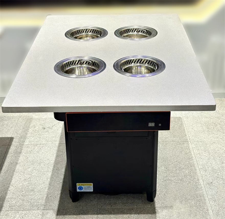 自助火鍋餐廳（tīng）4人位一人一鍋無煙淨小火鍋桌