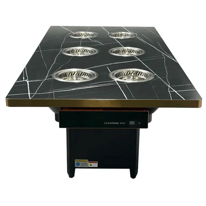 高端自助餐厅一人一个小火锅无烟净化火锅桌