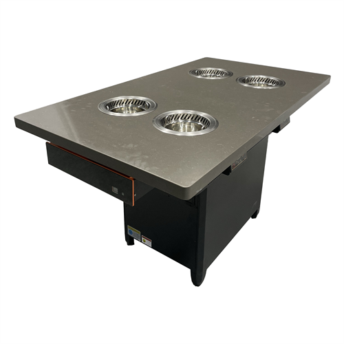 四（sì）人位一人一锅（guō）无（wú）烟自净化火锅（guō）桌｜商用智能小火锅餐桌设备