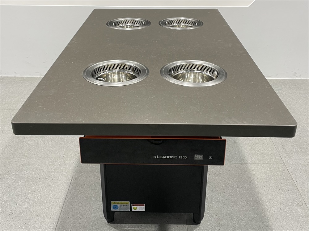 四人位一人一鍋無煙自淨化火鍋桌｜商用智能小火鍋餐桌設備