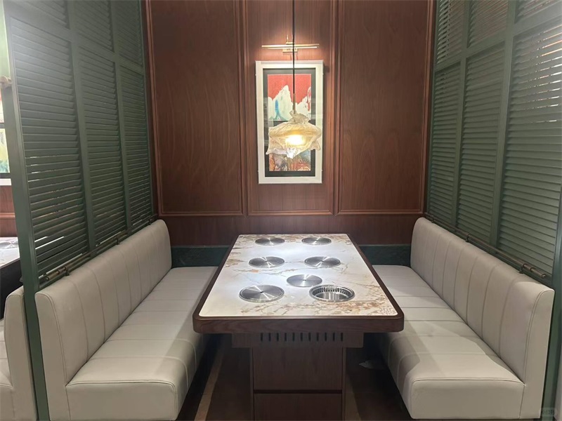 火鍋店6人位一（yī）人一鍋無煙淨化小火鍋桌