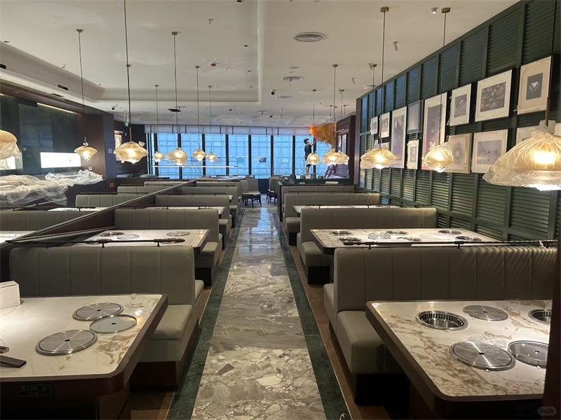 火鍋店6人位一人一鍋無煙淨化小火鍋桌