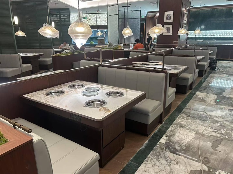 火鍋店4人位一人一鍋無煙淨化小火鍋桌