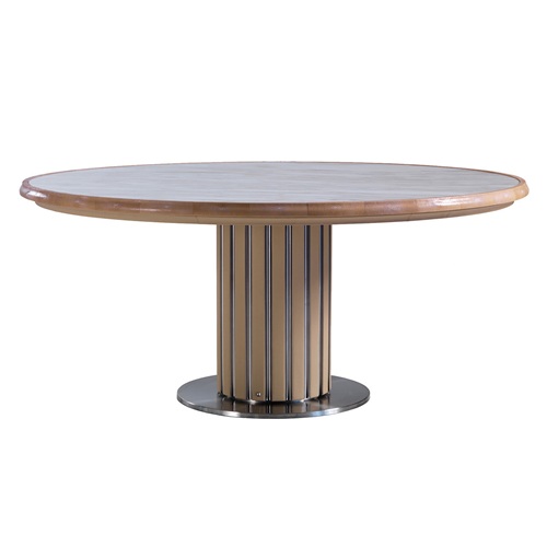 西北菜餐廳實木包邊時尚岩石板餐桌