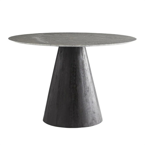 湘菜餐廳田園（yuán）風木質水磨石餐桌