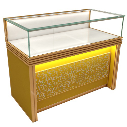 現代輕奢拉絲玫瑰金不鏽鋼展示（shì）櫃_不鏽鋼展示櫃生產加工廠