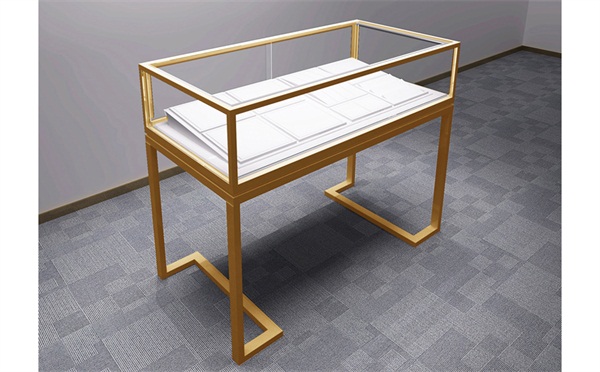 拉絲不（bú）鏽鋼玻璃（lí）珠寶（bǎo）展櫃_不鏽鋼展櫃廠（chǎng）家定做（zuò）