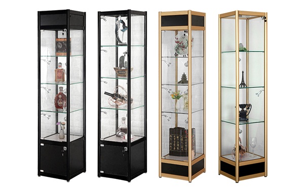 不鏽鋼透明玻璃飾品陳列展櫃（guì）_不鏽鋼櫃台展示櫃廠家（jiā）