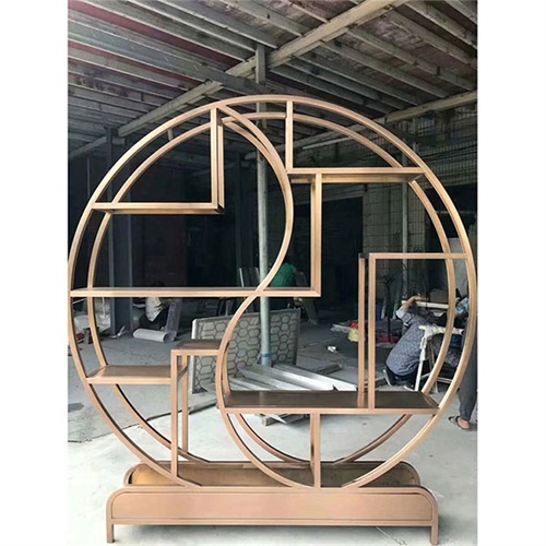 定製拉（lā）絲玫瑰金輕奢不鏽鋼展（zhǎn）示櫃_不鏽鋼展櫃定做