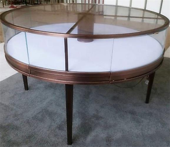 卡地亞珠寶展櫃_不鏽鋼玻璃（lí）圓櫃-高端珠寶展櫃廠