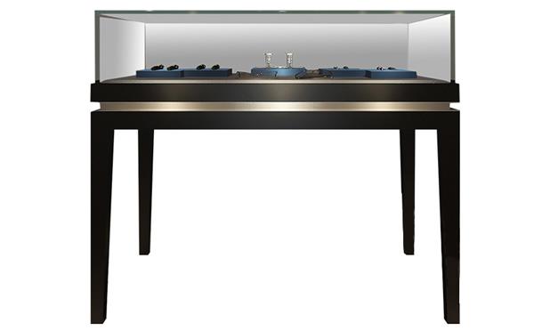 高端珠寶（bǎo）展櫃_黑色（sè）鋼琴烤漆不鏽鋼珠寶展櫃（guì）