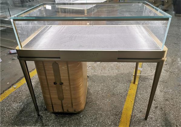 輕奢不鏽鋼玻璃展櫃_高級不鏽鋼櫃台展示櫃