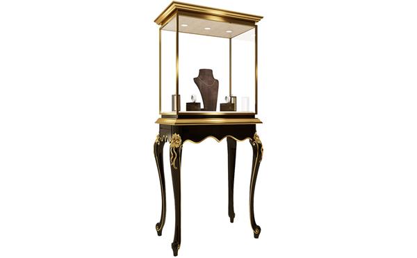 高端奢華歐式珠寶高櫃_不鏽鋼珠寶展櫃定做