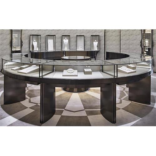 高檔珠寶店不鏽鋼（gāng）玻璃鑽石櫃創意陳列