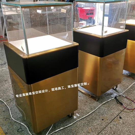 珠寶（bǎo）玉器翡翠店高端不鏽鋼玻璃展示櫃