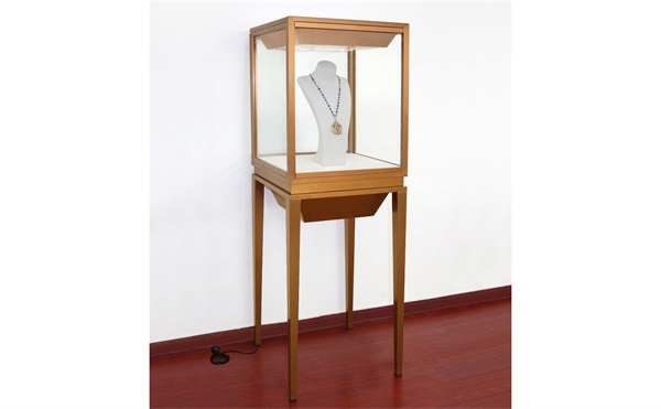 現代鈦金不鏽鋼玻璃展示櫃_不（bú）鏽鋼展櫃廠家