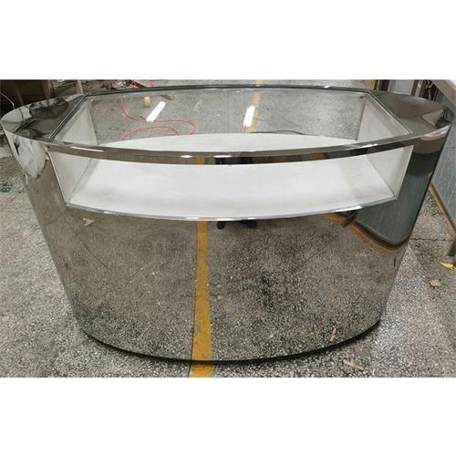 鏡麵（miàn）不鏽鋼橢圓珠寶展示櫃