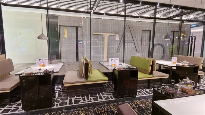 稻香餐廳時尚軟包雙麵卡座