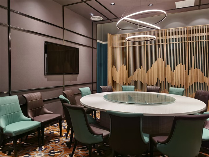 稻香餐（cān）廳大（dà）理石帶轉盤大圓桌