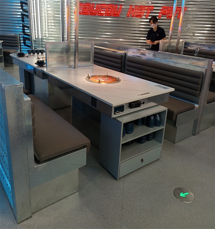 湊湊火鍋（guō）店大理石無煙火鍋桌