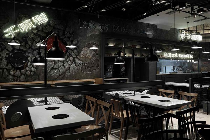 火鍋店現代（dài）簡約風格空間裝修設計