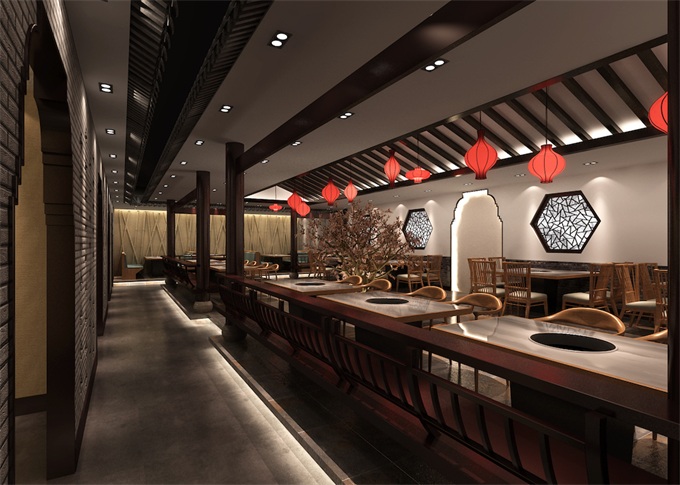現代（dài）火鍋店空間（jiān）裝修設計風格（gé）