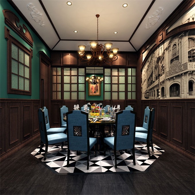 中式餐廳包間裝修效果（guǒ）圖