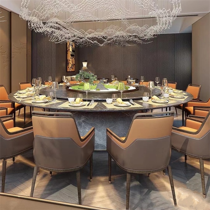 會所新中式電（diàn）動餐桌