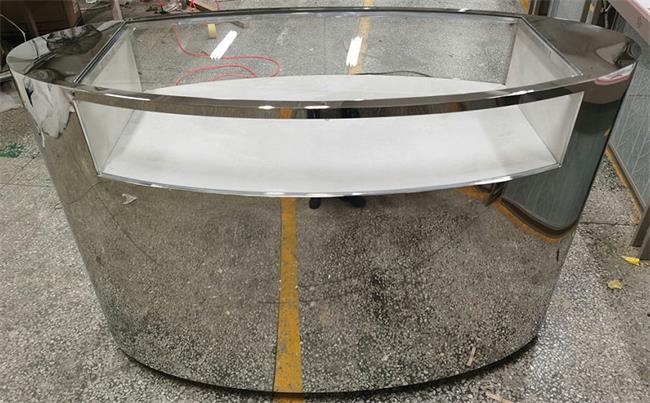 高檔鏡麵不鏽鋼珠寶（bǎo）展（zhǎn）櫃