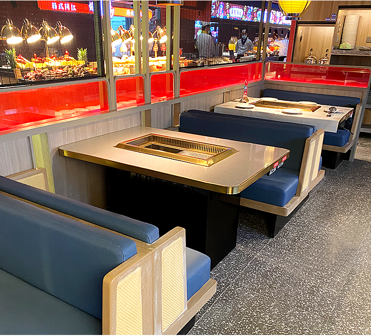 無煙火鍋（guō）烤肉一體桌子