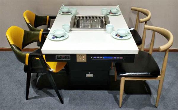 大理石無煙火（huǒ）鍋桌