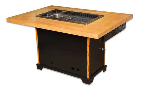 實木無煙（yān）電磁（cí）爐火鍋桌