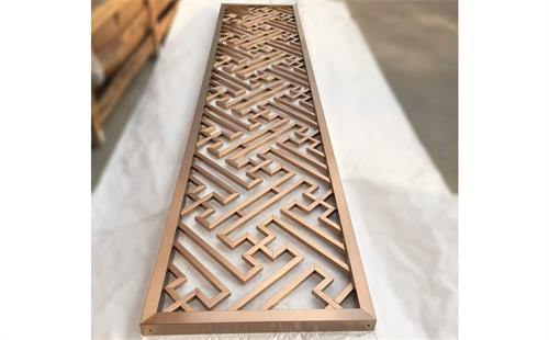 玫瑰金拉絲不鏽鋼屏風（fēng）