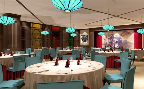新中式餐廳設（shè）計（jì）效（xiào）果（guǒ）圖
