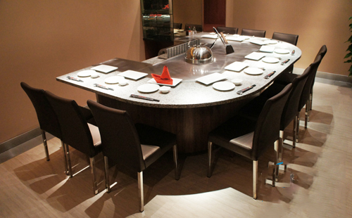 不鏽鋼鐵板燒桌子