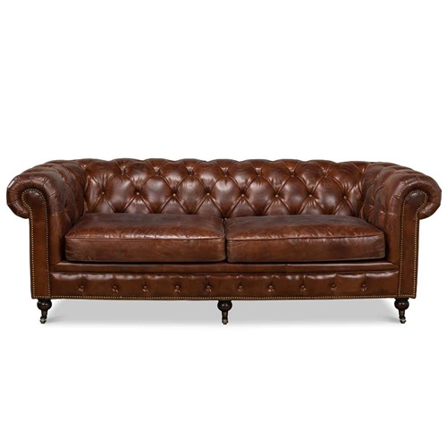 高級會所複（fù）古拉（lā）扣皮革軟包沙發（fā）