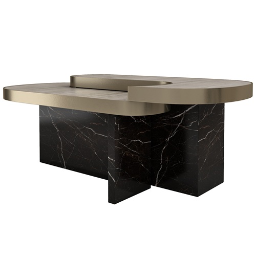 酒吧大理石吧台_酒吧不鏽鋼輕奢（shē）酒吧桌