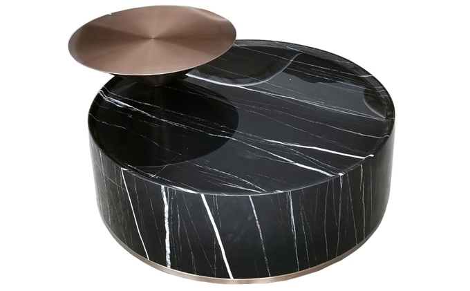 時尚酒吧雙層大小組合輕奢大理石茶（chá）幾