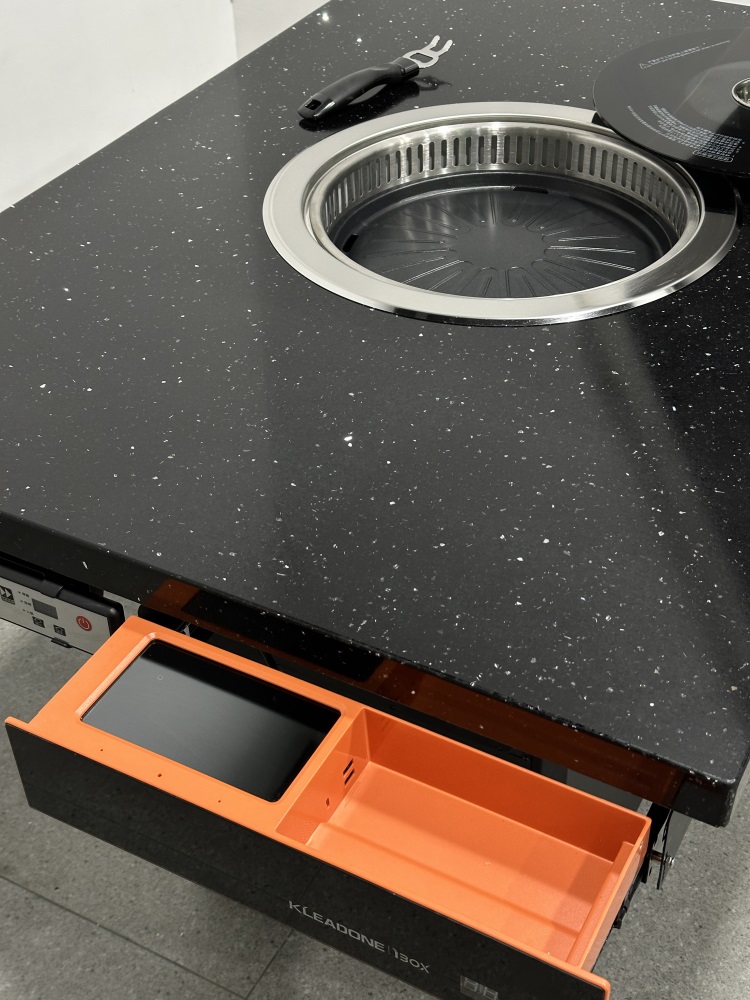 自助烤肉店大理石（shí）無煙淨化烤（kǎo）肉桌