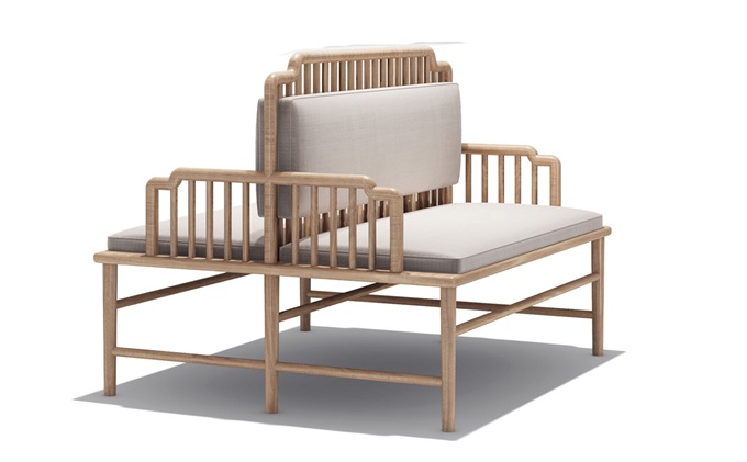 西餐廳新中式（shì）實木簡約雙麵卡（kǎ）座