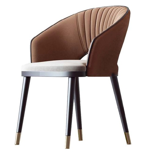 西餐（cān）廳皮藝軟包時尚扇貝形靠背椅子