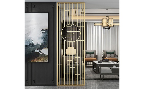 現代簡約不鏽鋼屏（píng）風