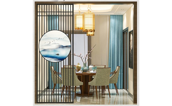 中式（shì）黑（hēi）鈦金不鏽鋼屏風